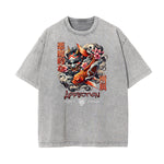Camiseta gráfica con ilustración descolorida y lavada