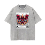 Camiseta gráfica con ilustración descolorida y lavada