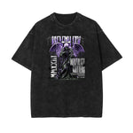 Celestial & Angel Statue Pattern Black Tee