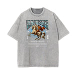 Faded Celestial & Angel Statue Graphic Tee