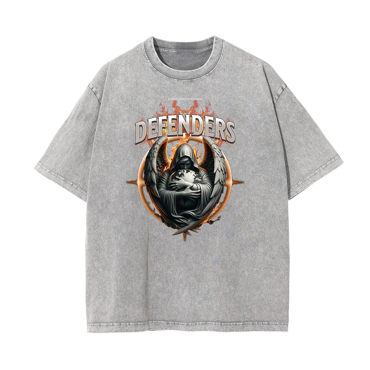 Camiseta con gráficos de ángel y celestial lavados a la piedra