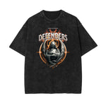 Camiseta con estampado de ángel y celestial descolorido y lavado