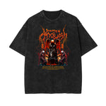 Camiseta con estampado de ángel y celestial descolorido y lavado