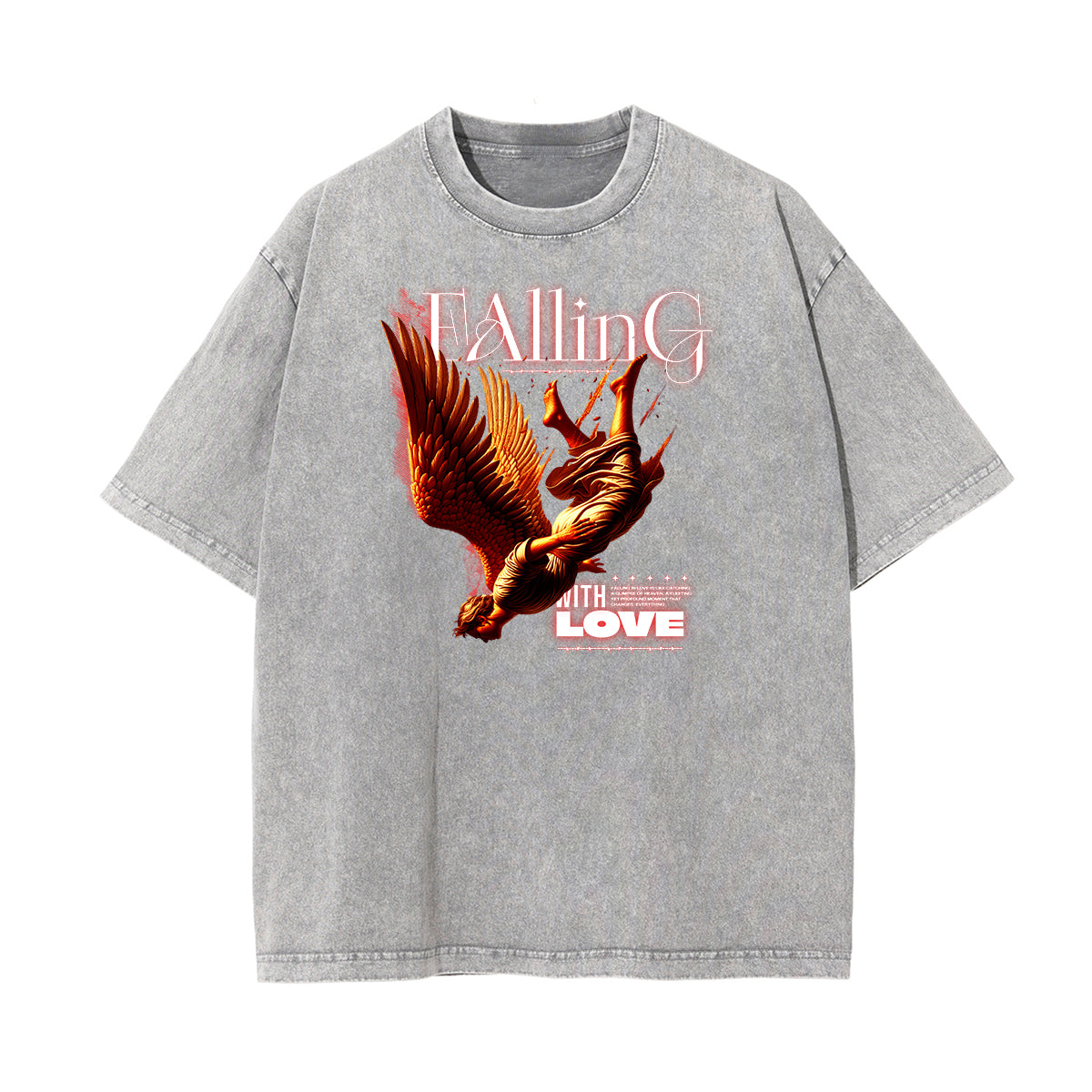 Camiseta con gráficos de ángel y celestial lavados a la piedra