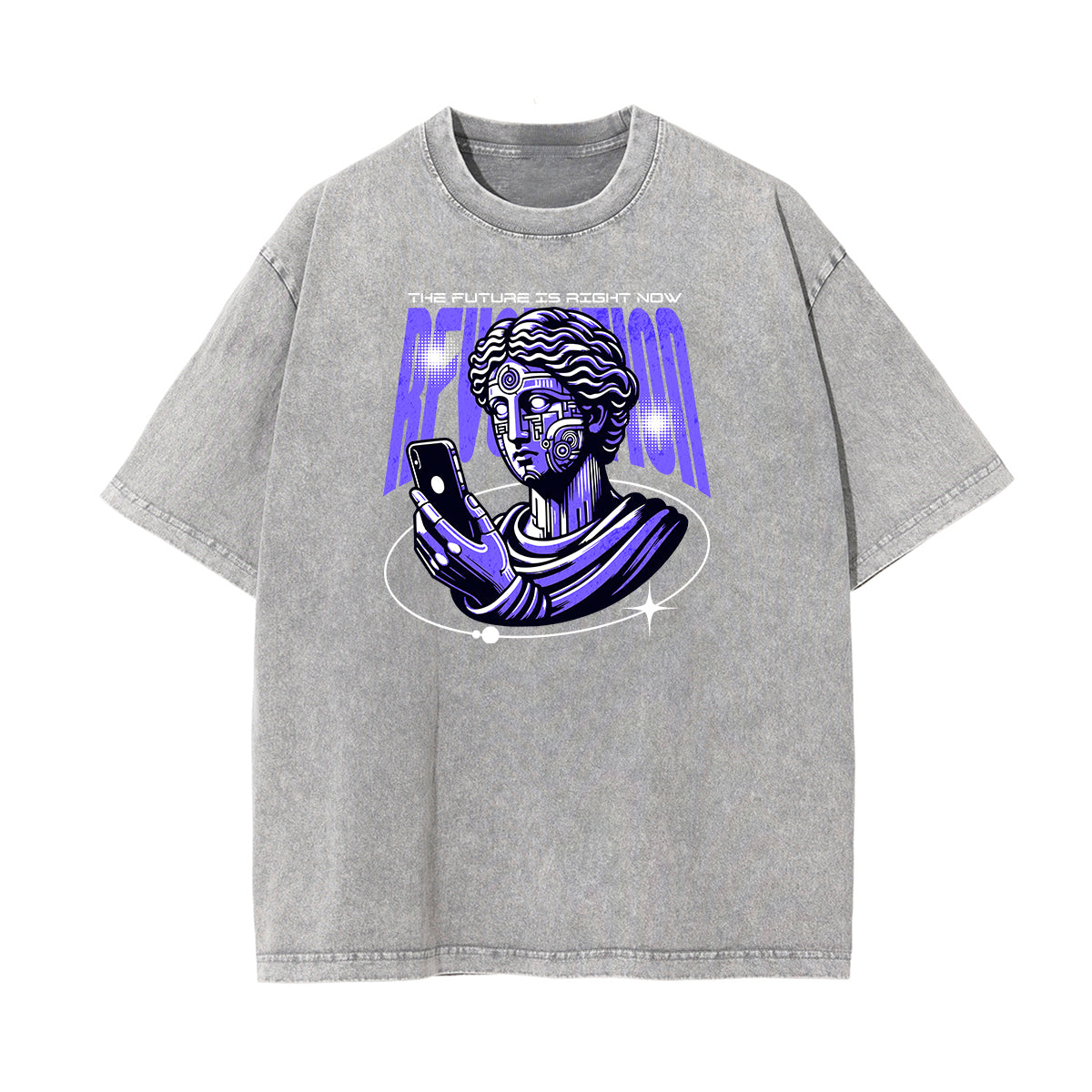 Camiseta con gráficos de ángel y celestial lavados a la piedra