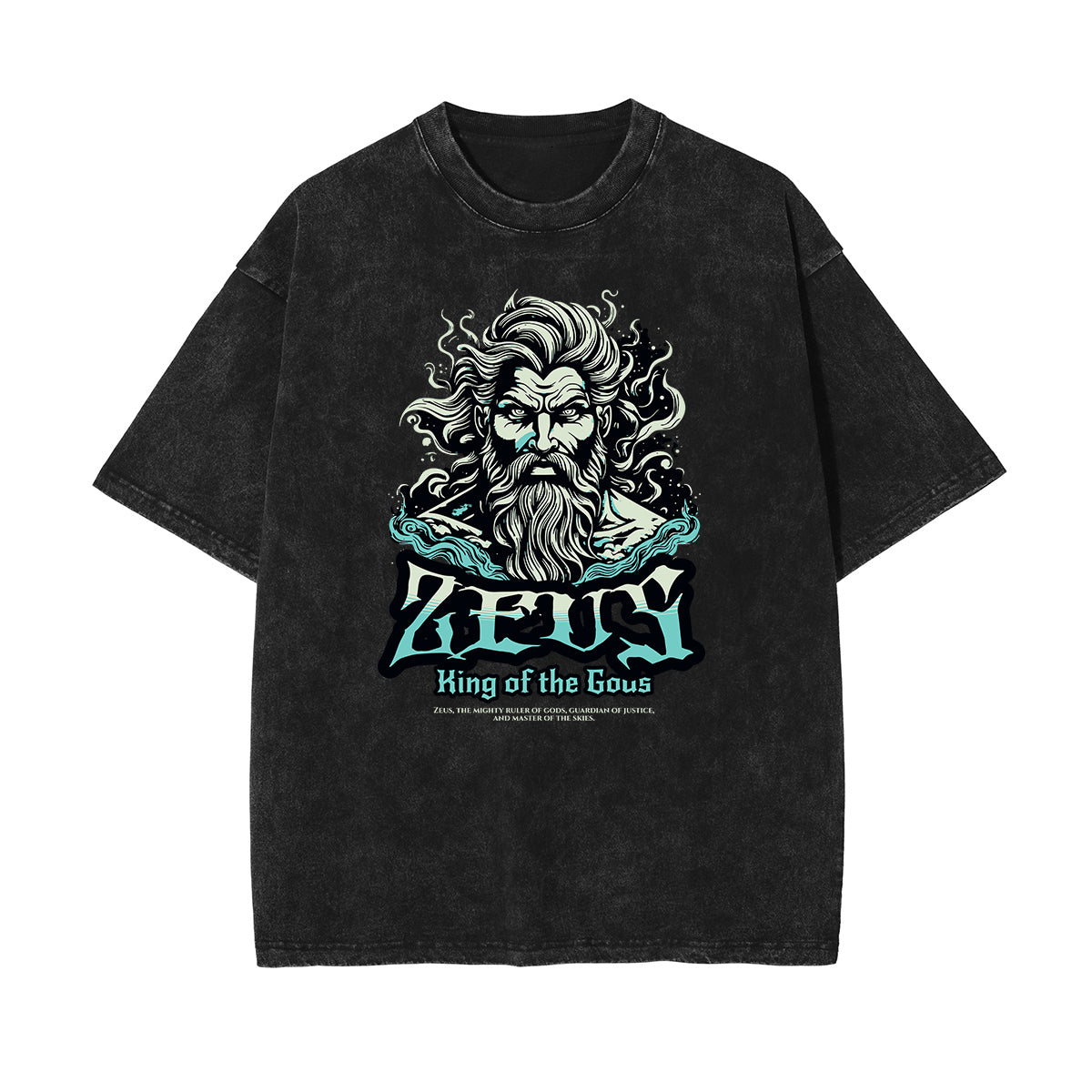 Camiseta gráfica Zeus con lavado a la piedra