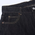 Wide Leg Dark Denim Jeans Classic Fit