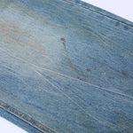 Light Blue Distressed Wide Leg Denim Jeans