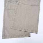Vintage Washed Workwear Wide-Leg Relaxed Cargo Pants