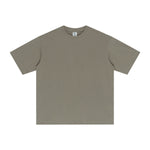 Solid Color Crew Neck Cotton T Shirt 7.6oz-INNBLAC Fashion Apparel