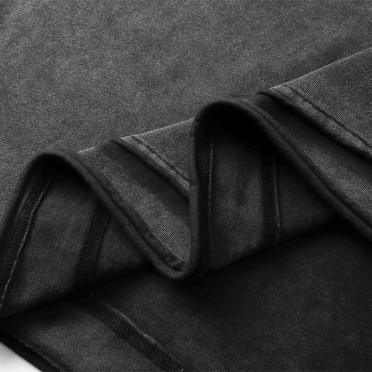 Washed Patchwork Raw Edge Tee 8oz