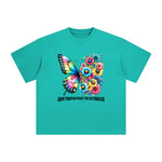 Butterfly & Flowers Slogan Graphic Tee-INNBLAC Fashion Apparel