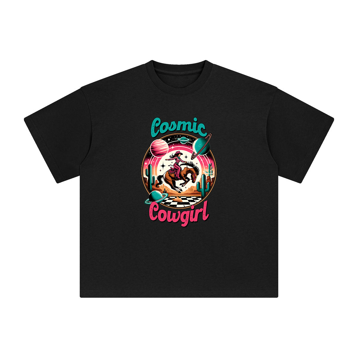 Comic Cowgirl Graphic Tee-INNBLAC Fashion Apparel