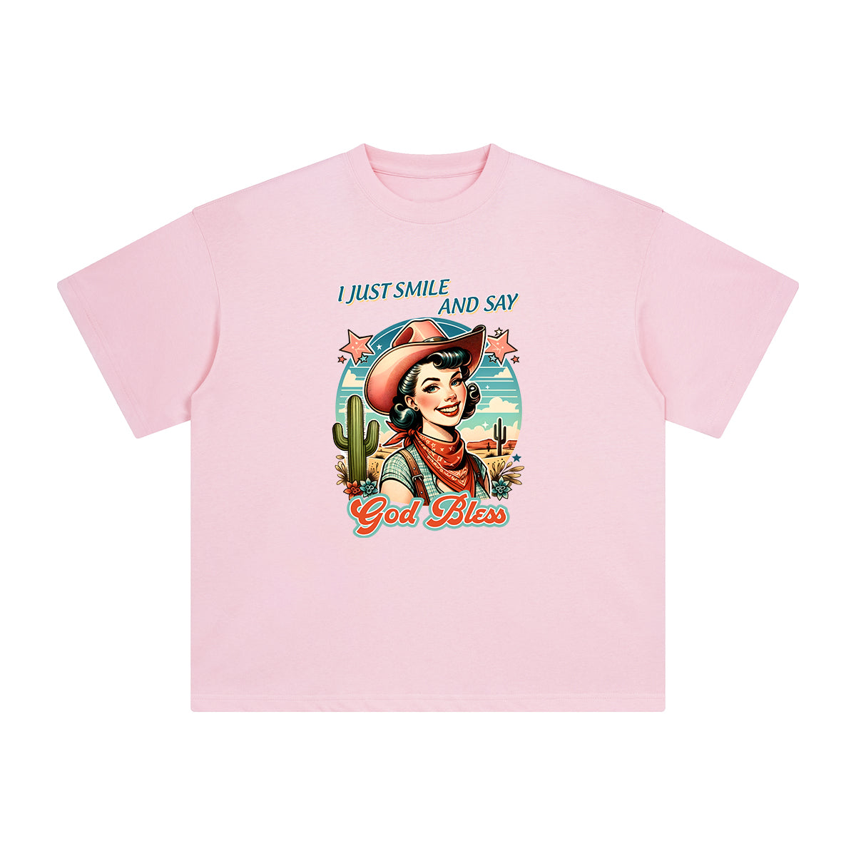 Cowgirl & Slogan Graphic Tee-INNBLAC Fashion Apparel