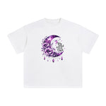 Flower & Crystal Decoration Graphic Tee-INNBLAC Fashion Apparel