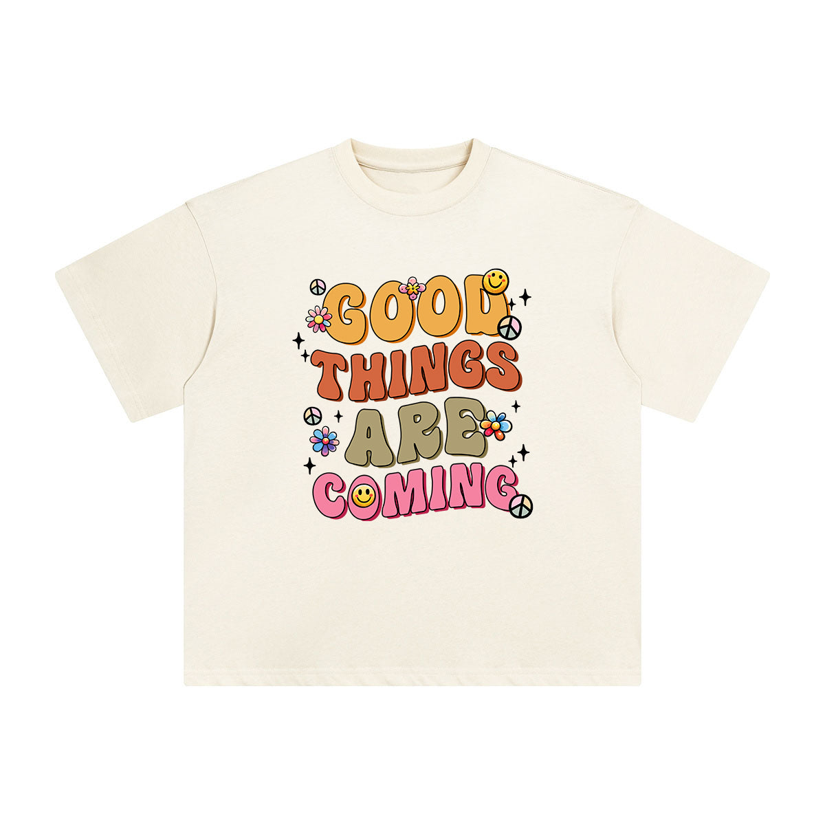 GOOD THINGS ARE COMING Graphic Tee-INNBLAC Fashion Apparel
