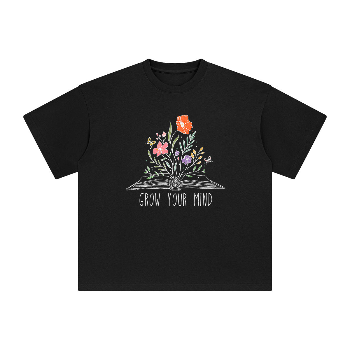 GROW YOUR MIND Graphic Tee-INNBLAC Fashion Apparel