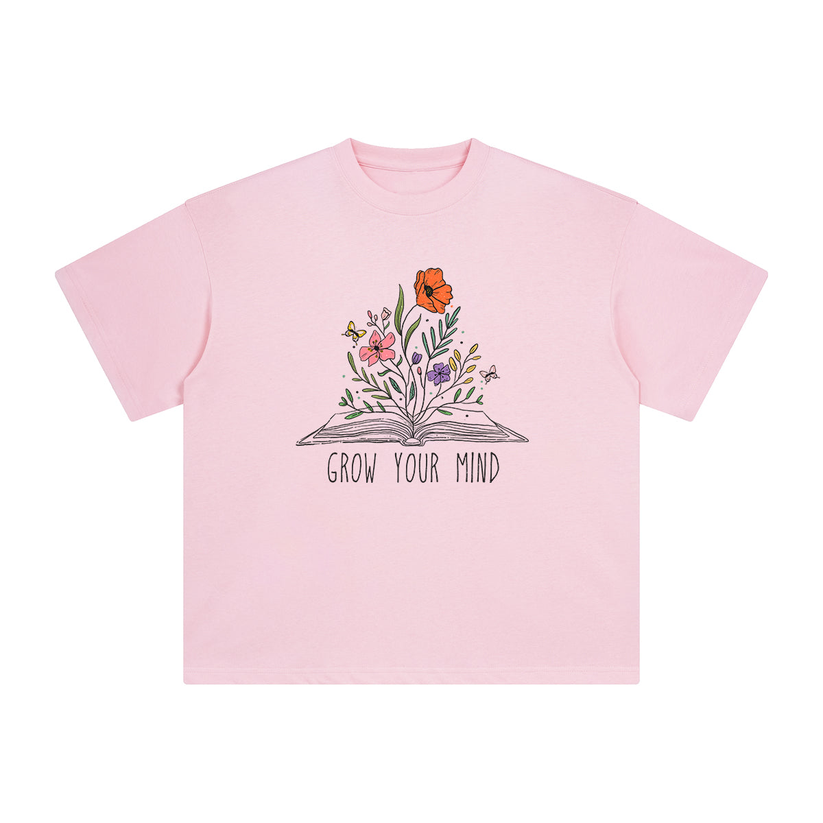 GROW YOUR MIND Graphic Tee-INNBLAC Fashion Apparel