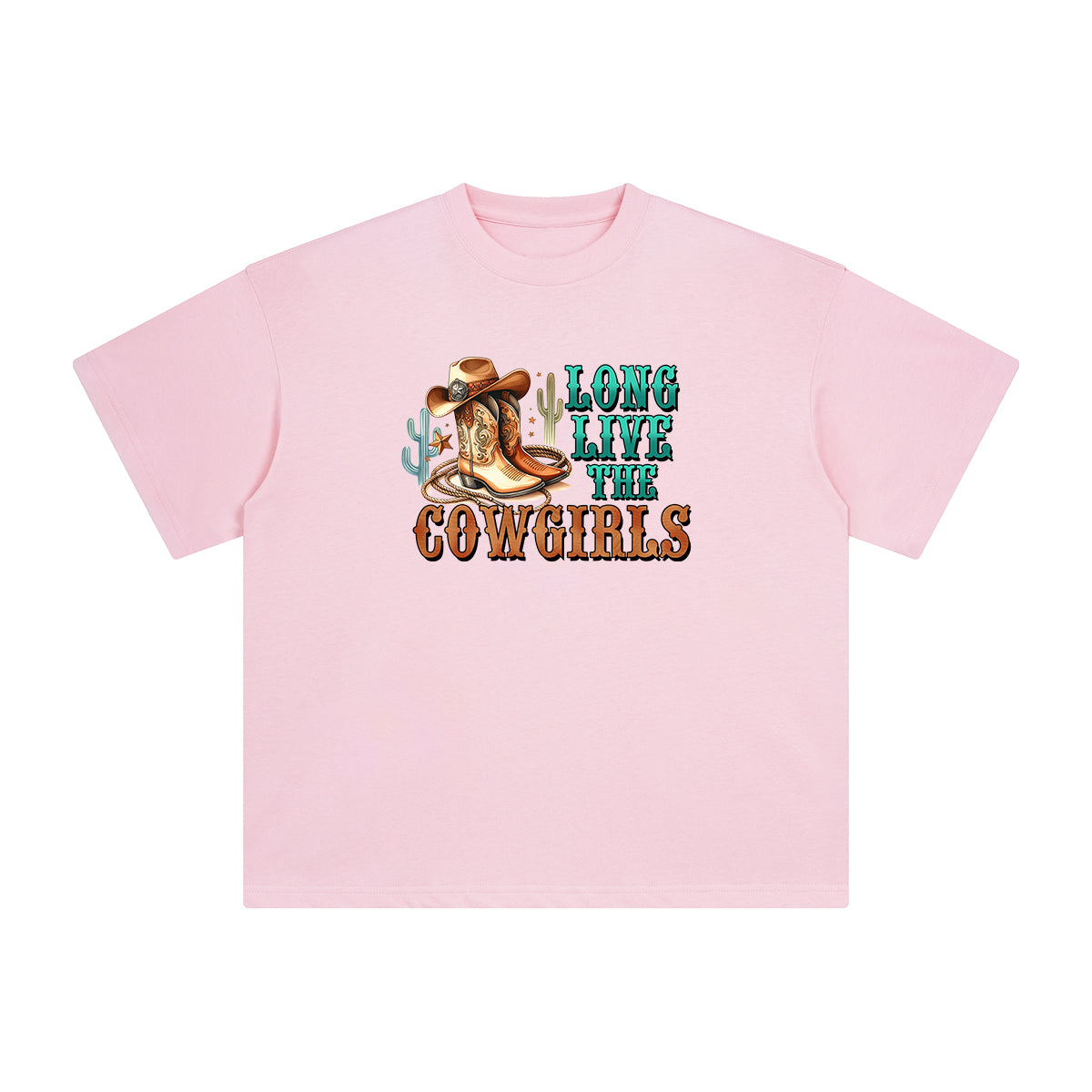 LONG LIVE THE COWGIRLS Graphic Tee-INNBLAC Fashion Apparel