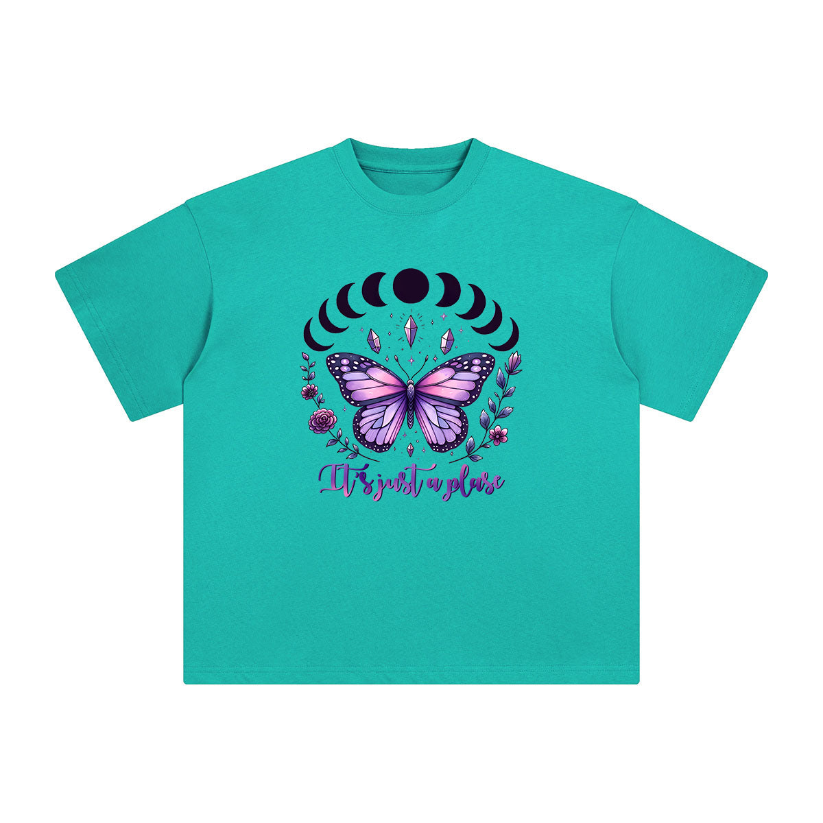 Magic Butterfly & Crystal Graphic Tee-INNBLAC Fashion Apparel