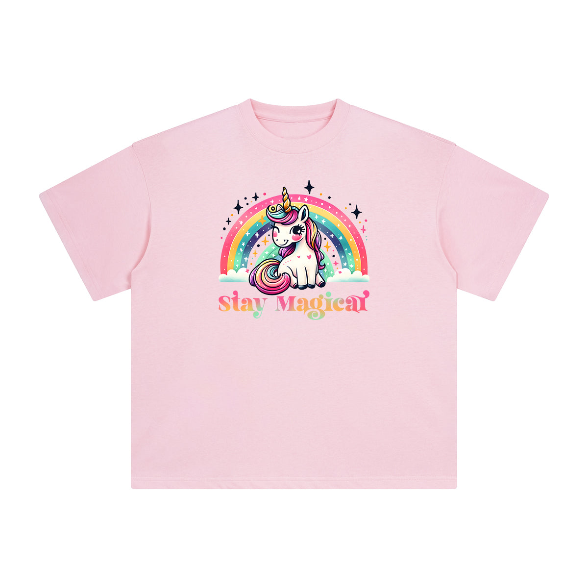 Magic Rainbow & Unicorn Graphic Tee-INNBLAC Fashion Apparel