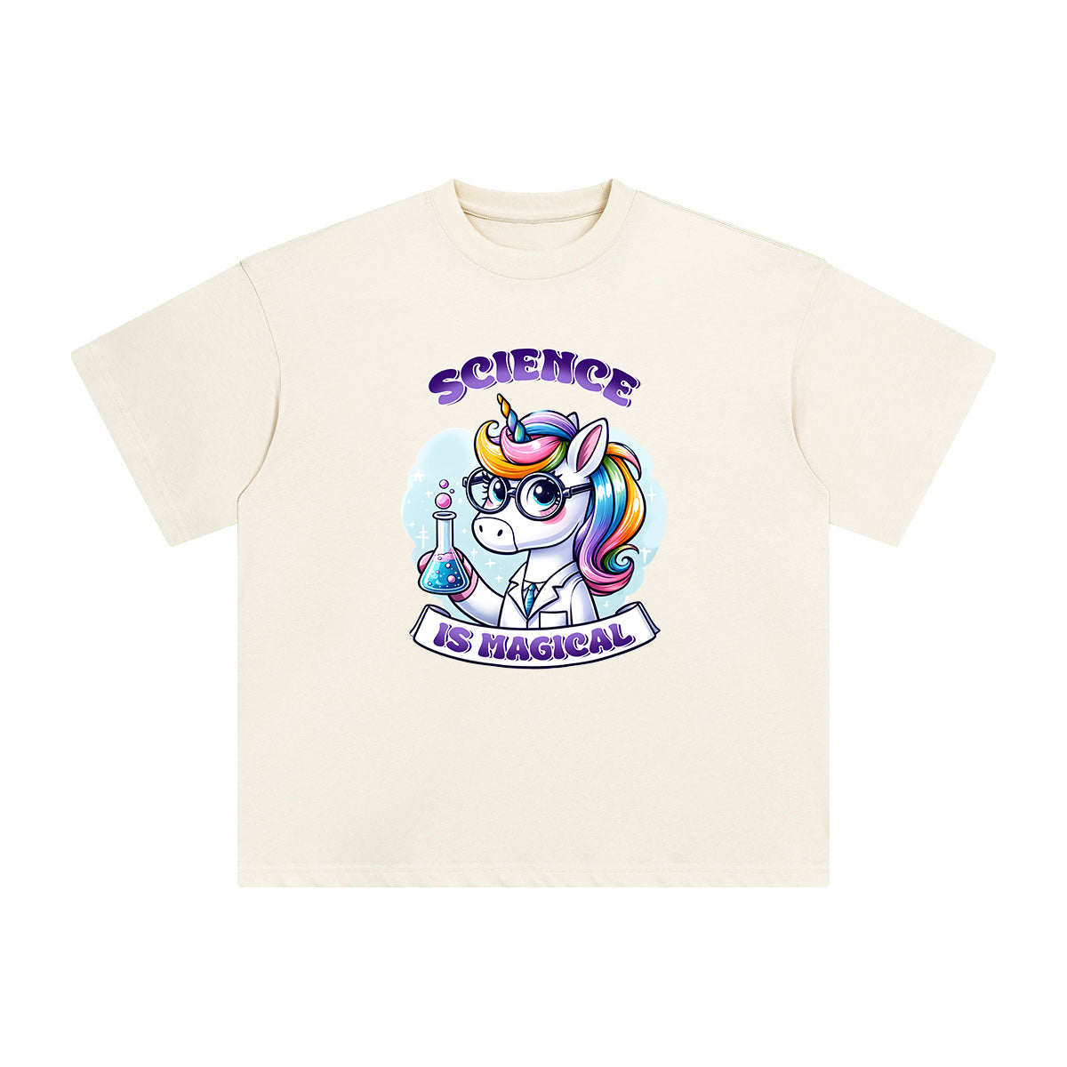Magic Scientist Unicorn Graphic Tee-INNBLAC Fashion Apparel