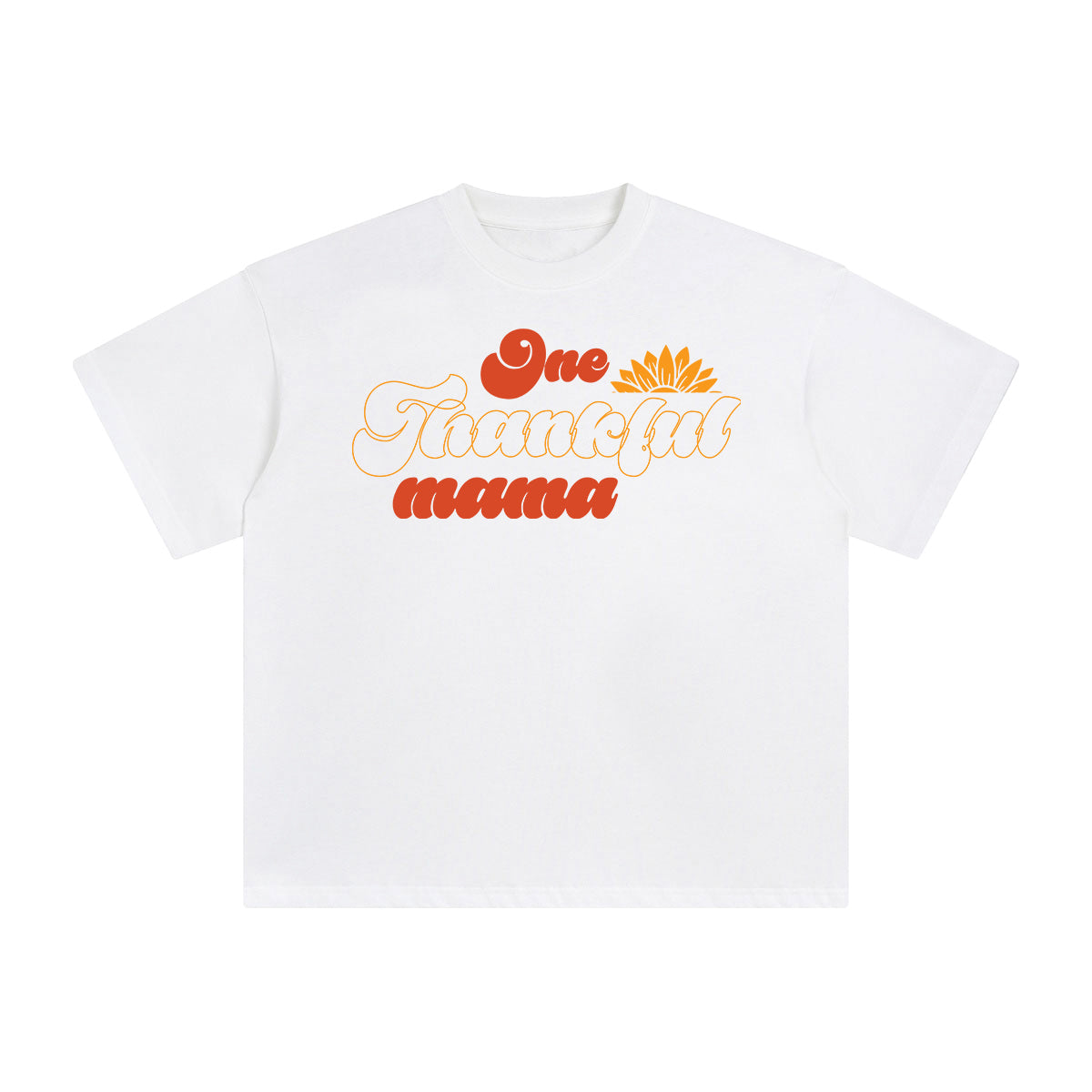 One Thankful Mama Aesthetic Graphic Tee-INNBLAC Fashion Apparel