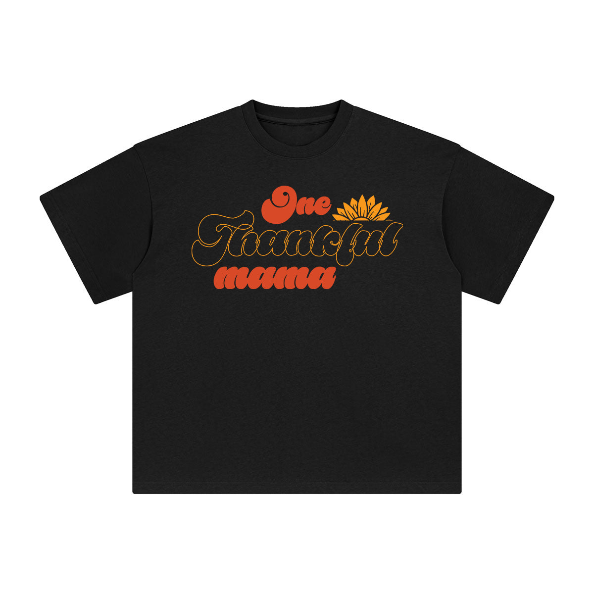 One Thankful Mama Aesthetic Graphic Tee-INNBLAC Fashion Apparel