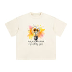 Positive Slogan & Sunflower Graphic Tee-INNBLAC Fashion Apparel