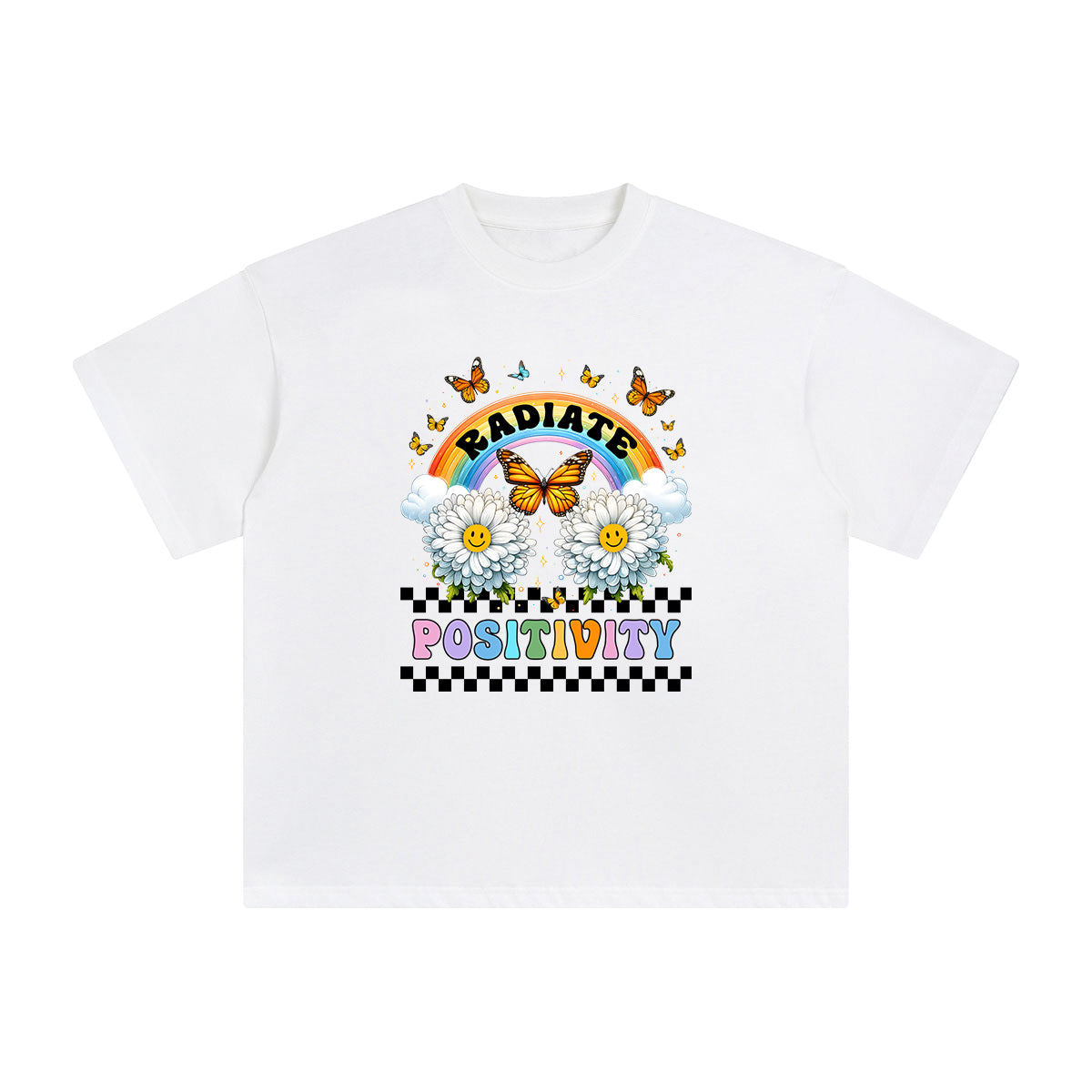 Radiate Positivity Graphic Tee-INNBLAC Fashion Apparel