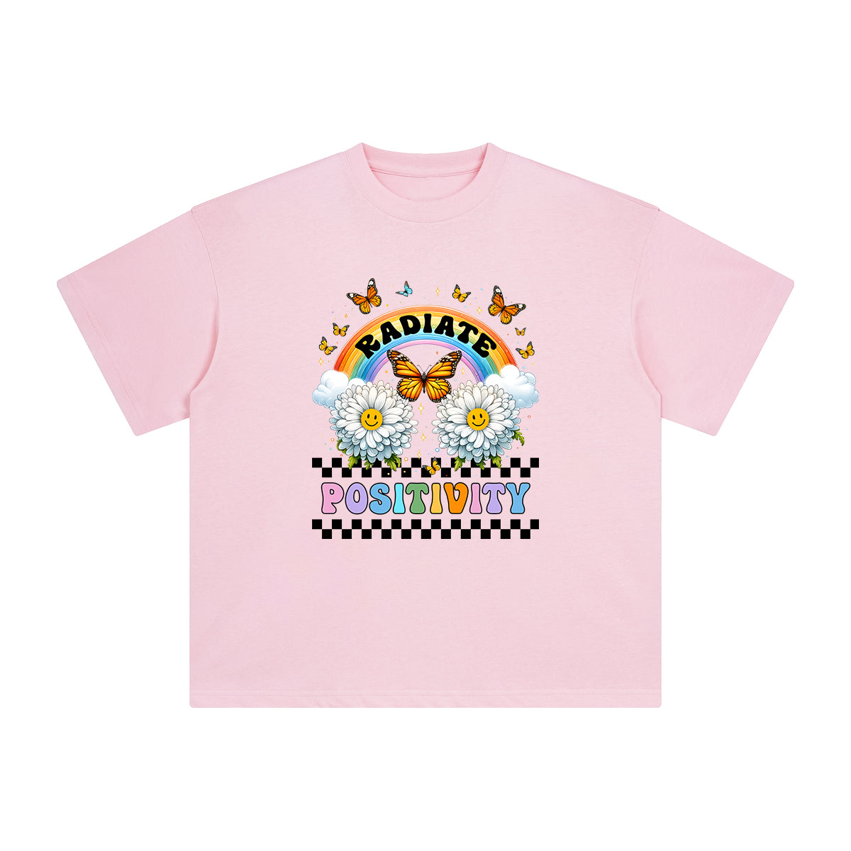 Radiate Positivity Graphic Tee-INNBLAC Fashion Apparel