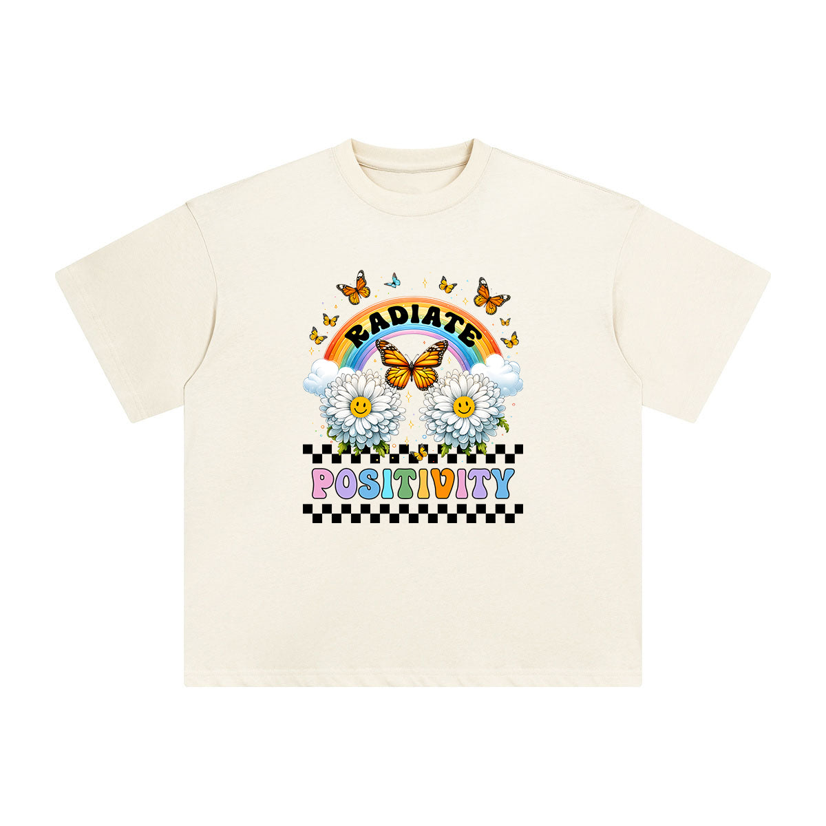 Radiate Positivity Graphic Tee-INNBLAC Fashion Apparel