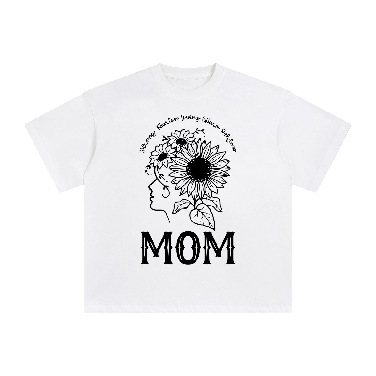 Strong Fearless Loving Warm Selfless Mom Graphic Tee-INNBLAC Fashion Apparel