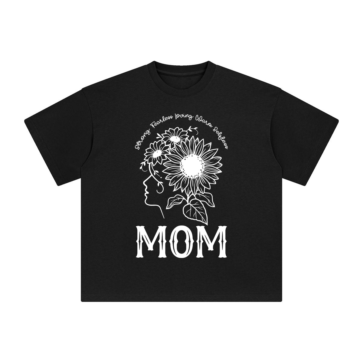 Strong Fearless Loving Warm Selfless Mom Graphic Tee-INNBLAC Fashion Apparel