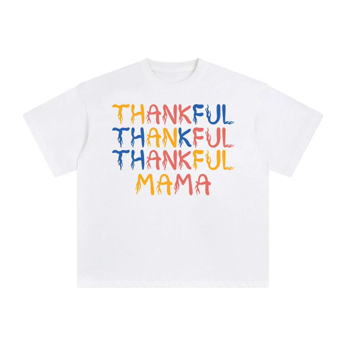 Thankful Thankful Thankful Mama Aesthetic Graphic Tee-INNBLAC Fashion Apparel