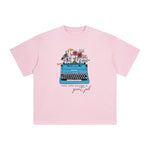 Typewriter & Slogan Graphic Tee-INNBLAC Fashion Apparel