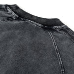Acid Wash Distressed Long Sleeve Tshirt-INNBLAC Fashion Apparel