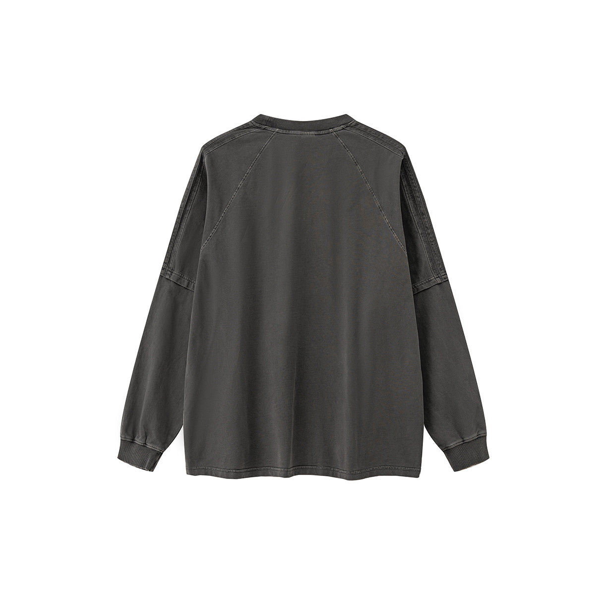Acid Wash Distressed Long Sleeve Tshirt-INNBLAC Fashion Apparel