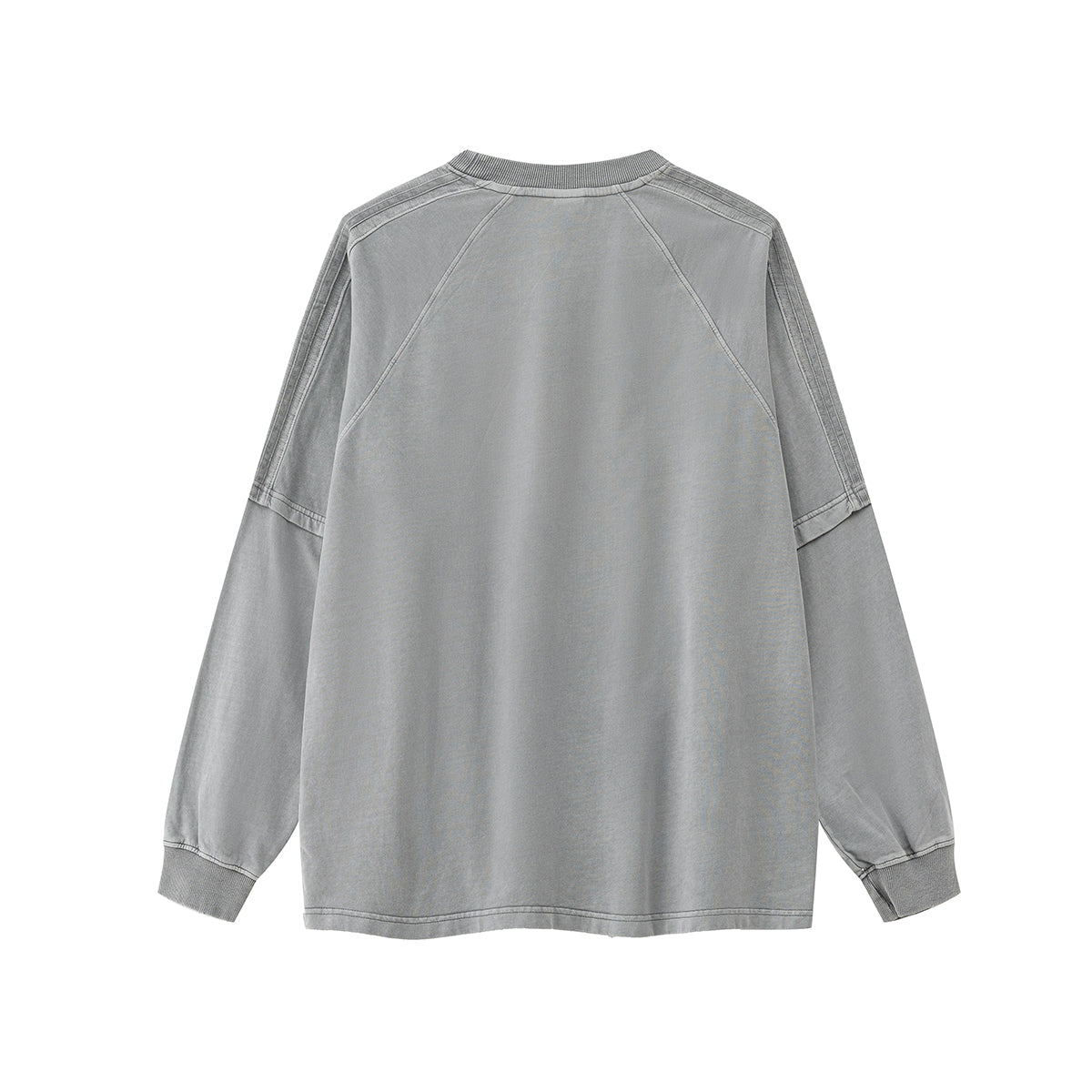 Acid Wash Distressed Long Sleeve Tshirt-INNBLAC Fashion Apparel