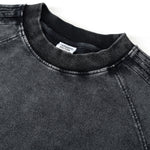 Acid Wash Distressed Long Sleeve Tshirt-INNBLAC Fashion Apparel