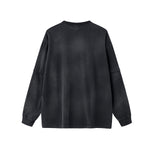 Acid Wash Distressed Sweatshirt-INNBLAC Fashion Apparel