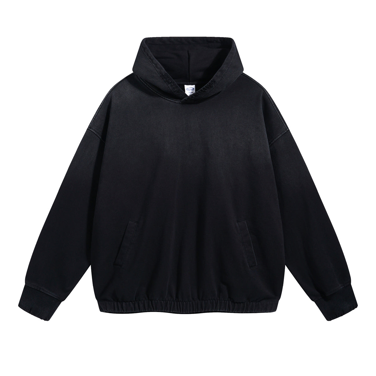 Women's Acid Wash Elastic Hem Hoodie-INNBLAC Fashion Apparel