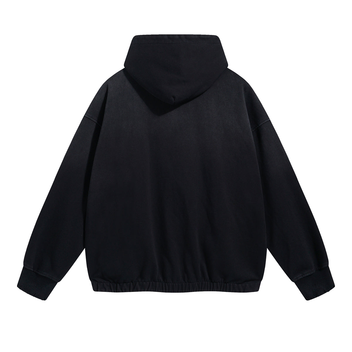 Women's Acid Wash Elastic Hem Hoodie-INNBLAC Fashion Apparel