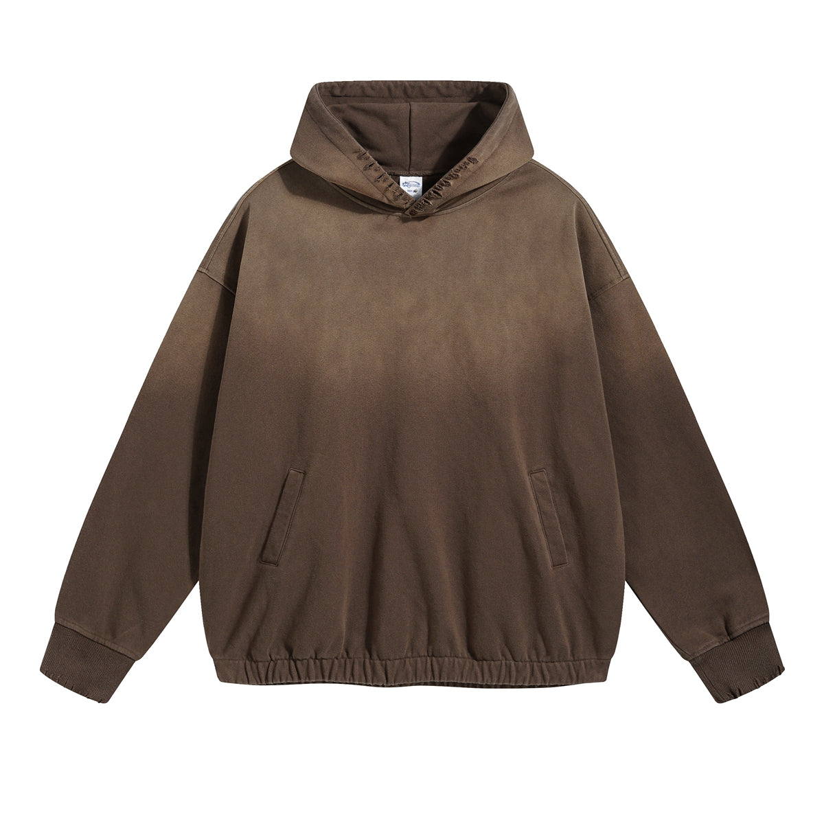 Women's Acid Wash Elastic Hem Hoodie-INNBLAC Fashion Apparel