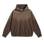 Women's Acid Wash Elastic Hem Hoodie-INNBLAC Fashion Apparel