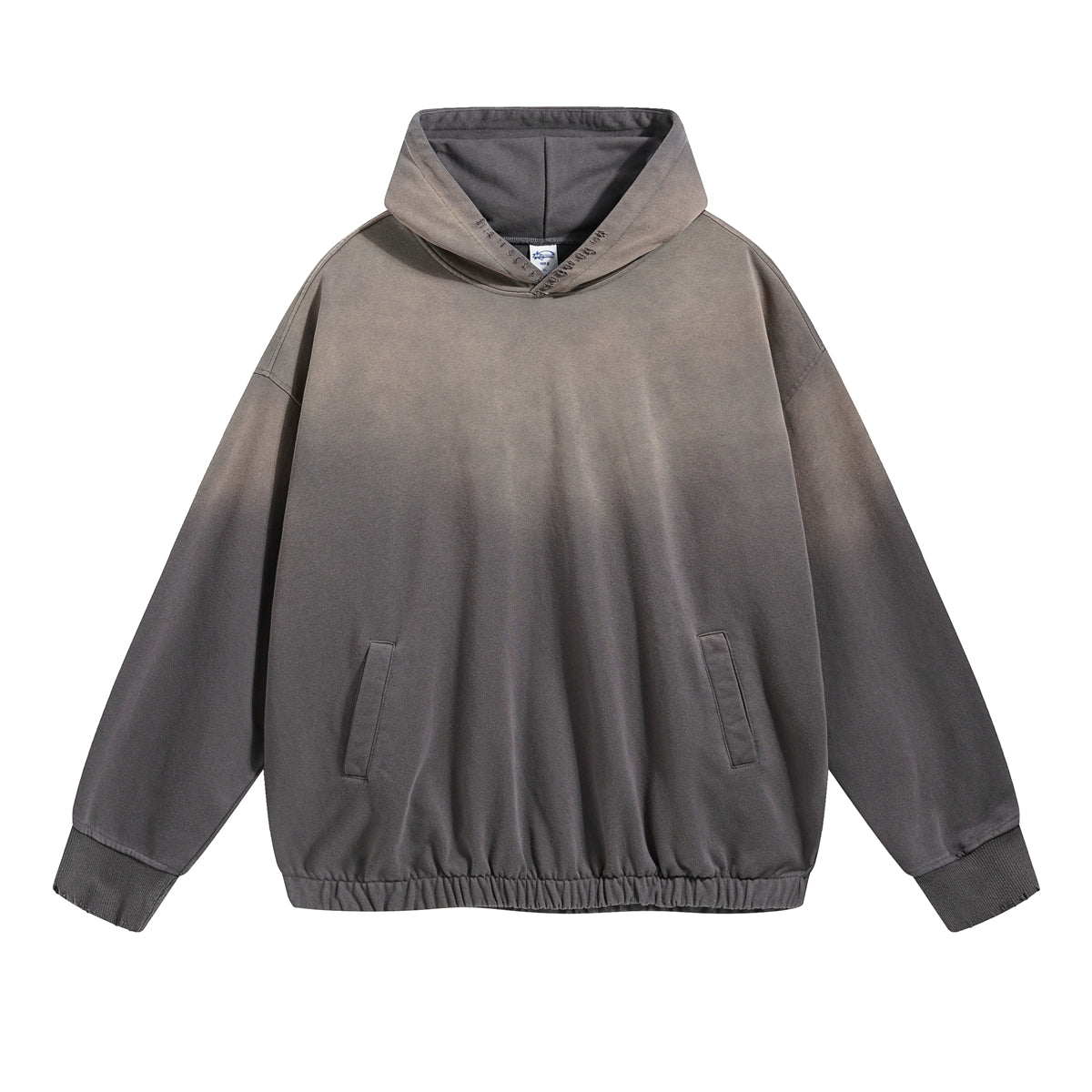 Women's Acid Wash Elastic Hem Hoodie-INNBLAC Fashion Apparel