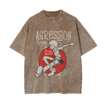 Agression Street Punk Graphic Tee-INNBLAC Fashion Apparel