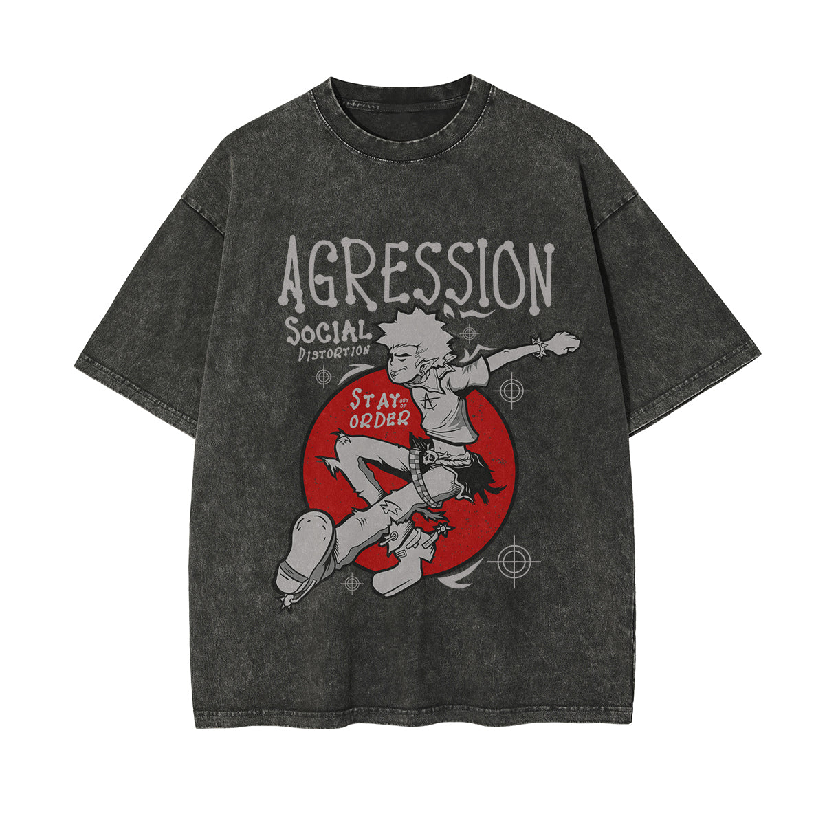 Agression Street Punk Graphic Tee-INNBLAC Fashion Apparel