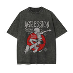 Agression Street Punk Graphic Tee-INNBLAC Fashion Apparel