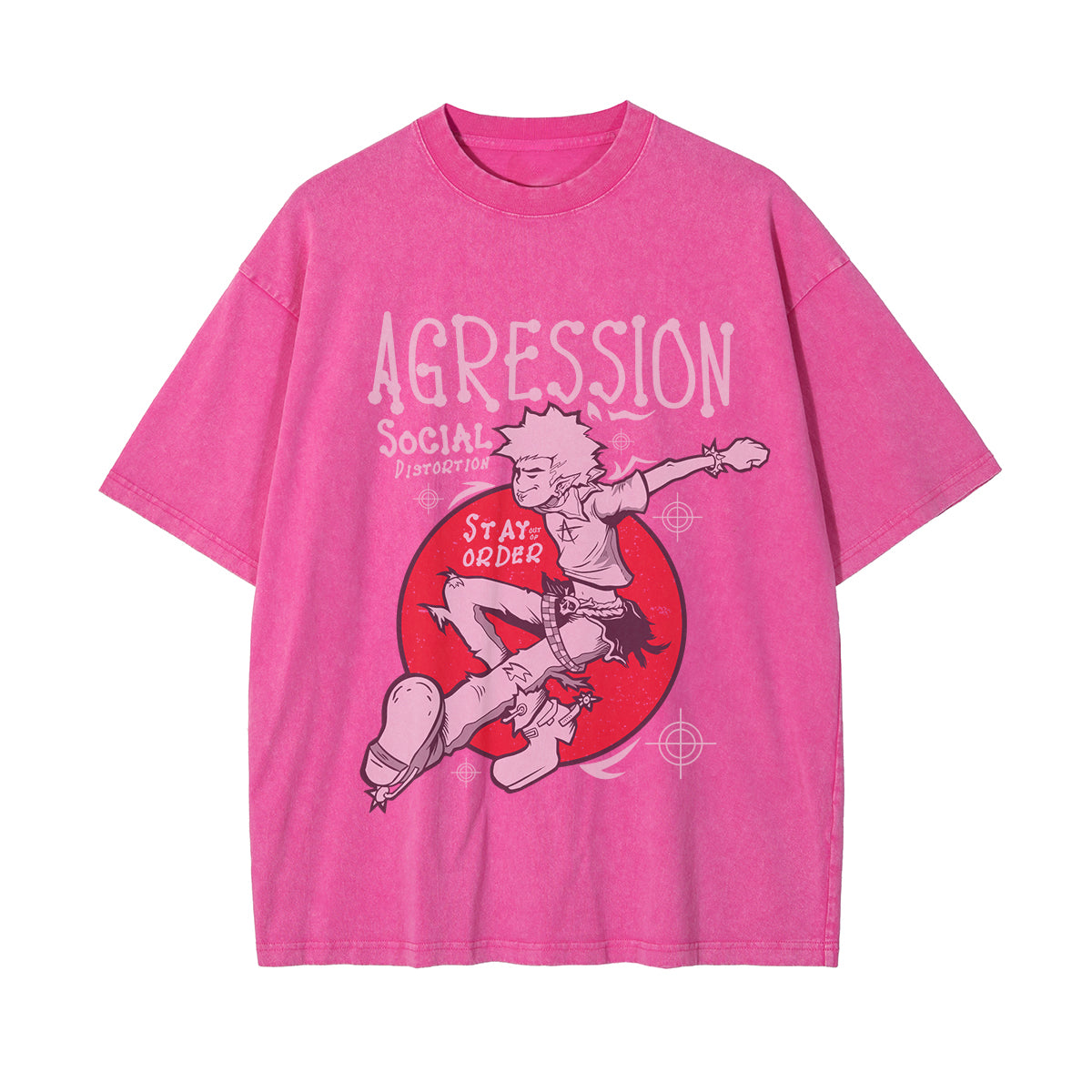 Agression Street Punk Graphic Tee-INNBLAC Fashion Apparel